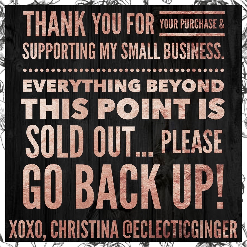Thank you for your purchase! I appreciate you!😘🤗